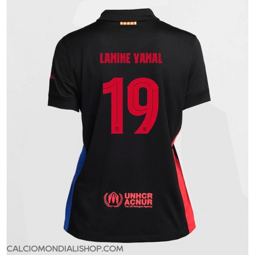 Maglie da calcio Barcelona Lamine Yamal #19 Seconda Maglia Femminile 2024-25 Manica Corta